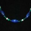 Lapis, Malachite, Pearl Necklace